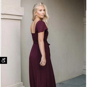 Florence Sweetheart Burgundy Dress